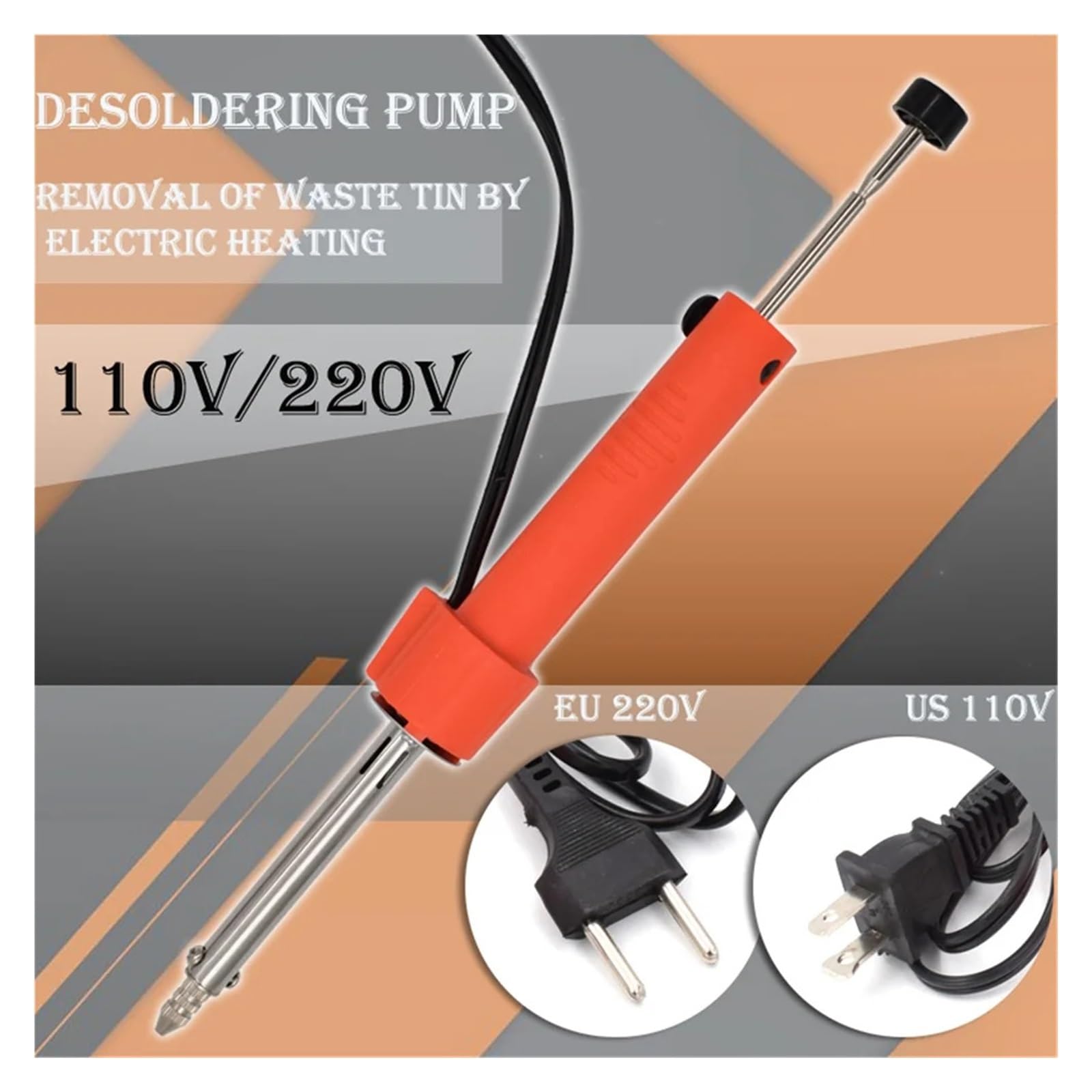 36W eléctrico de doble uso absorbente de soldadura eléctrico absorbente de soldadura lechón bomba para desoldar soldadura pistola de hierro(EU standard)