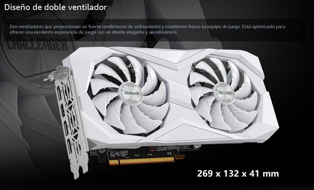 Amazon.com: ASRock AMD Radeon RX 6600 Challenger White tarjeta