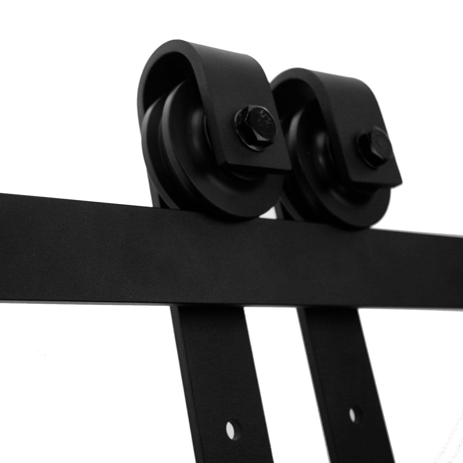 14FT/427cm Scheunentor Kit Schiebetürbeschlag Kit Schiebetür Kit für Doppeltür,J-förmiger Kleiderbügel