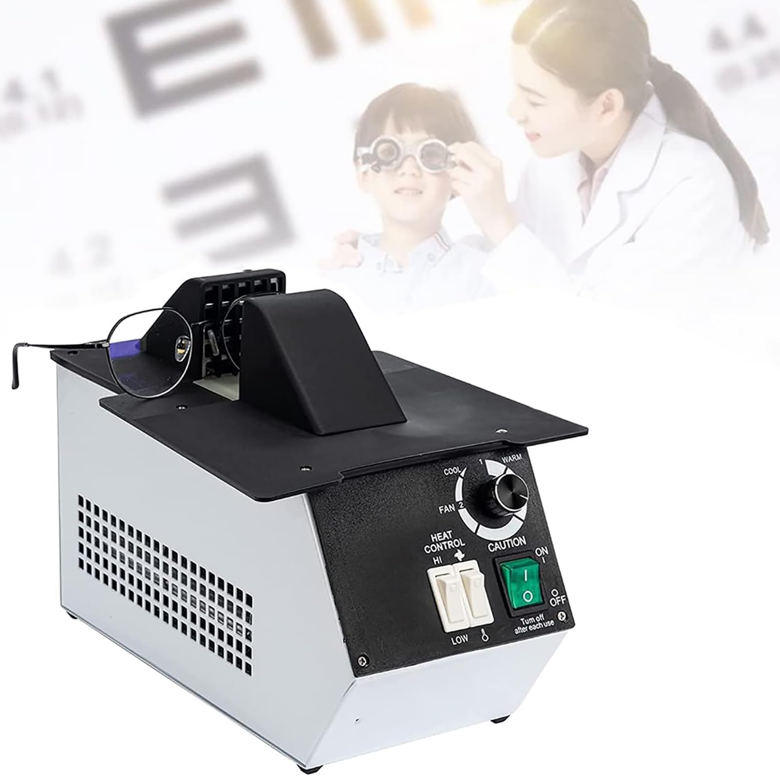 Chauffage de monture de lunettes optiques, équipement de chauffage de lunettes 1500 W, température réglable de 80 ℃ à 170 ℃, commutation d'air chaud et froid, pour les industries de transformation