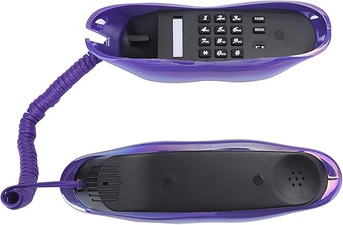 Miniatura 5 de Teléfono de labios divertido de galvanoplastia, teléfono fijo de cable, con función de almacenamiento de números, teléfono fijo para el hogar,