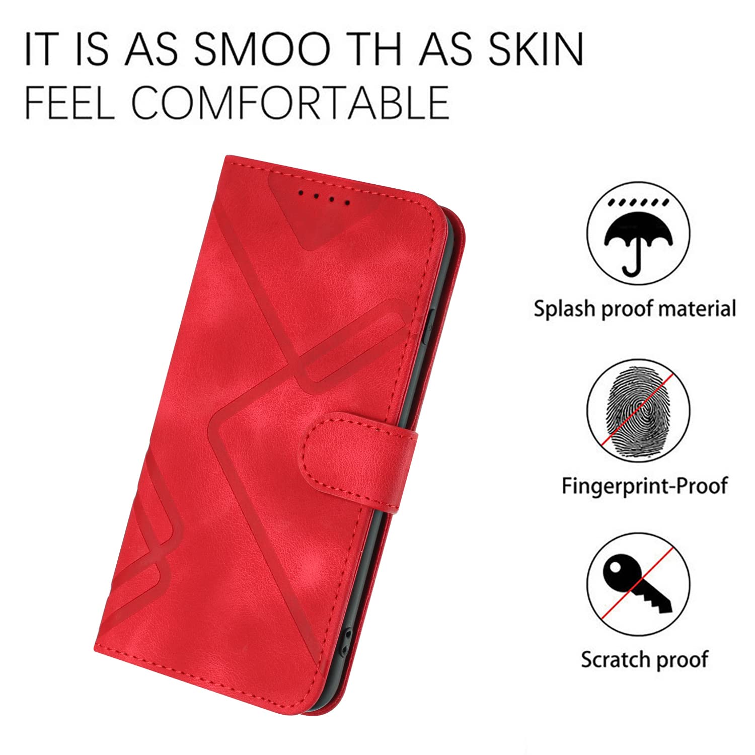 VQWQ Cover per Xiaomi Mi 10T Pro, Custodia a Portafoglio in Pelle PU Jean Panno Slot per Schede Libro Antiurto Anti-Graffio Ultra sottile Stile Wallet Case per Maschio Donna -[D5]-Pink