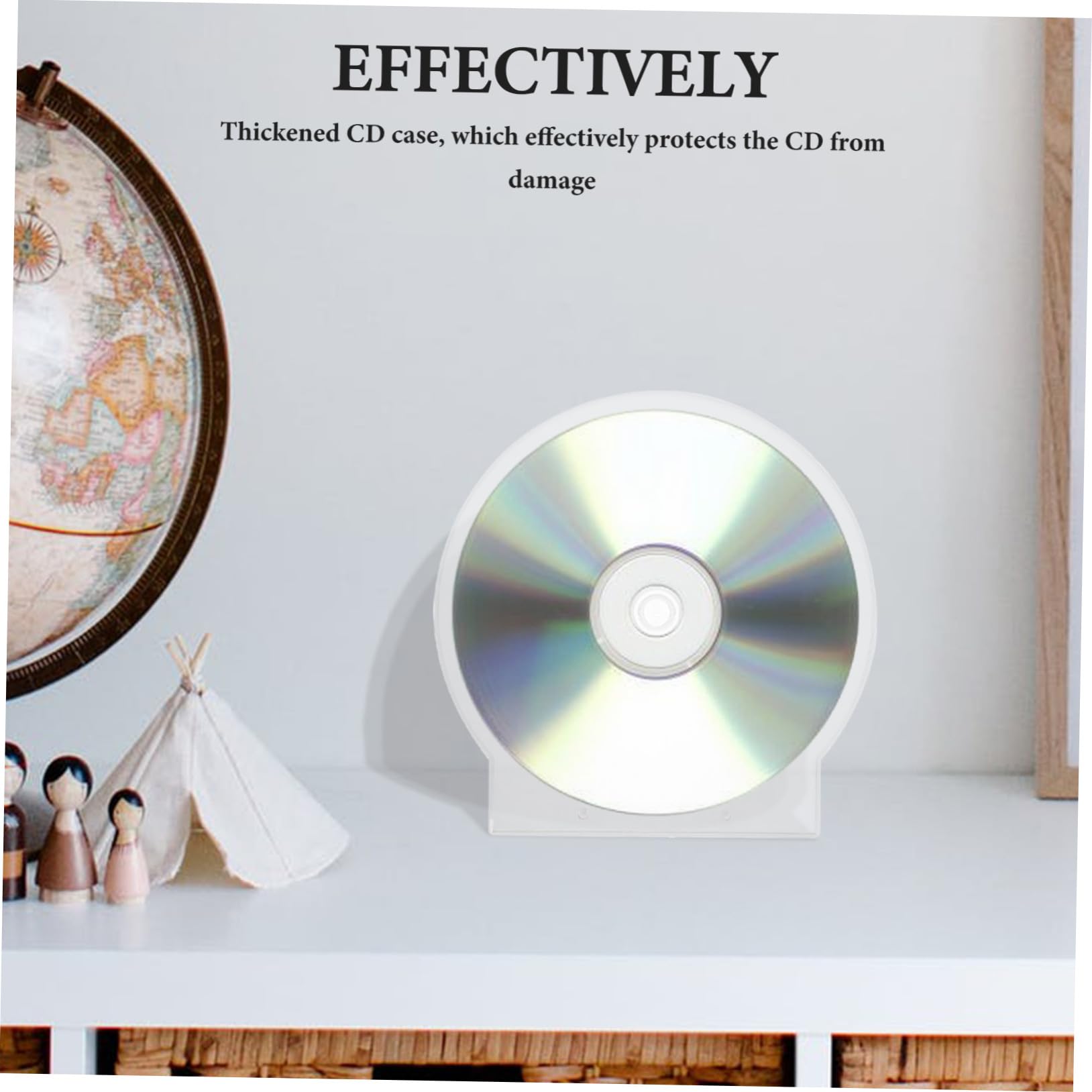 Cabilock Custodia per CD in Plastico Rigido 50pezzi Design Spesso e Ordinato per Archiviazione Dischi Dvd