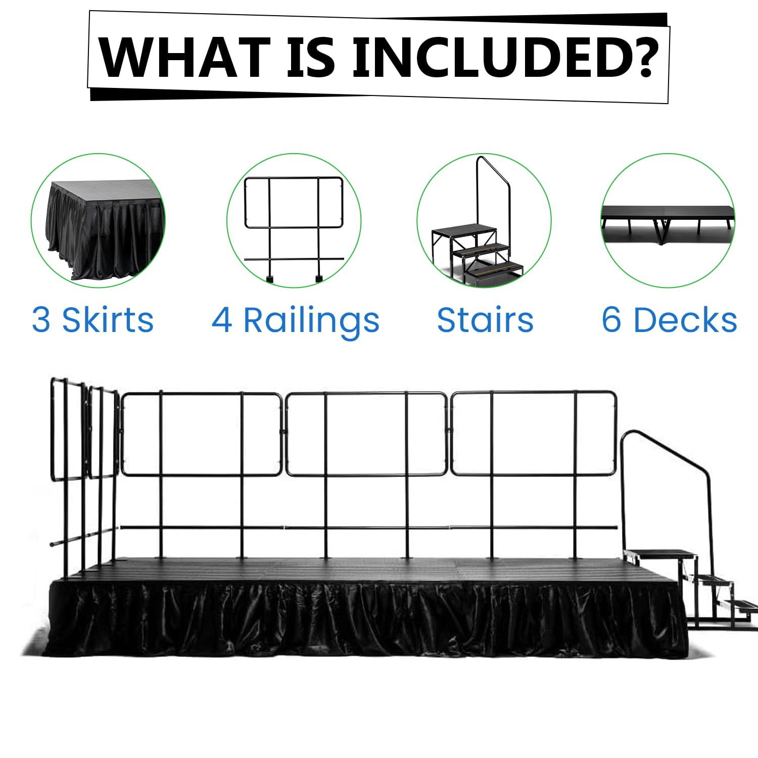 Black Square Arch Truss Kit 10.5 ft. total height 10 ft. Total Width Ultra Lightweight Sturdy Baseplates