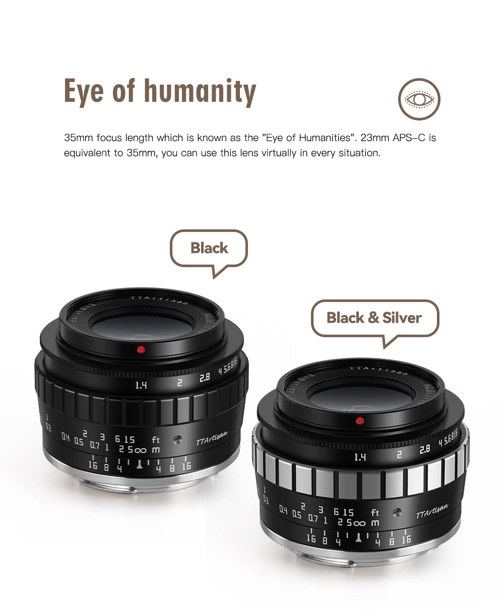 Amazon.co.jp: TTArtisan 23mm F1.4 APS-C 大口径広角 マニュアル