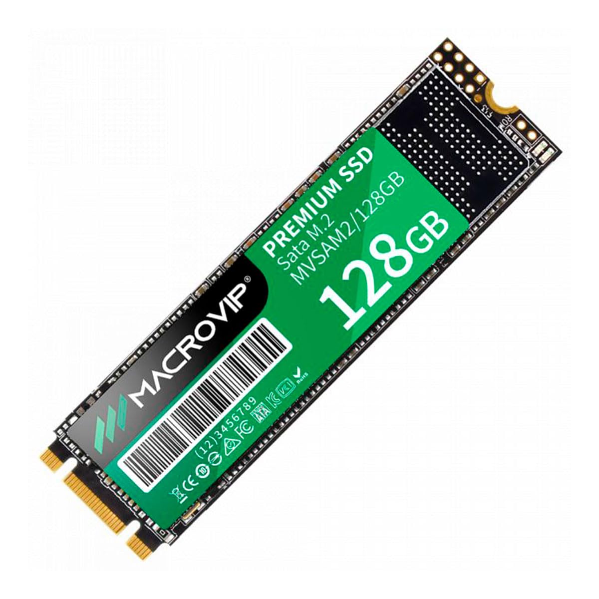 M.2 SATA SSD 128GB 12枚セット SSD 128GB Macrovip, M.2 2280, SATA 3 (6Gb/s), Leitura 560MB/s