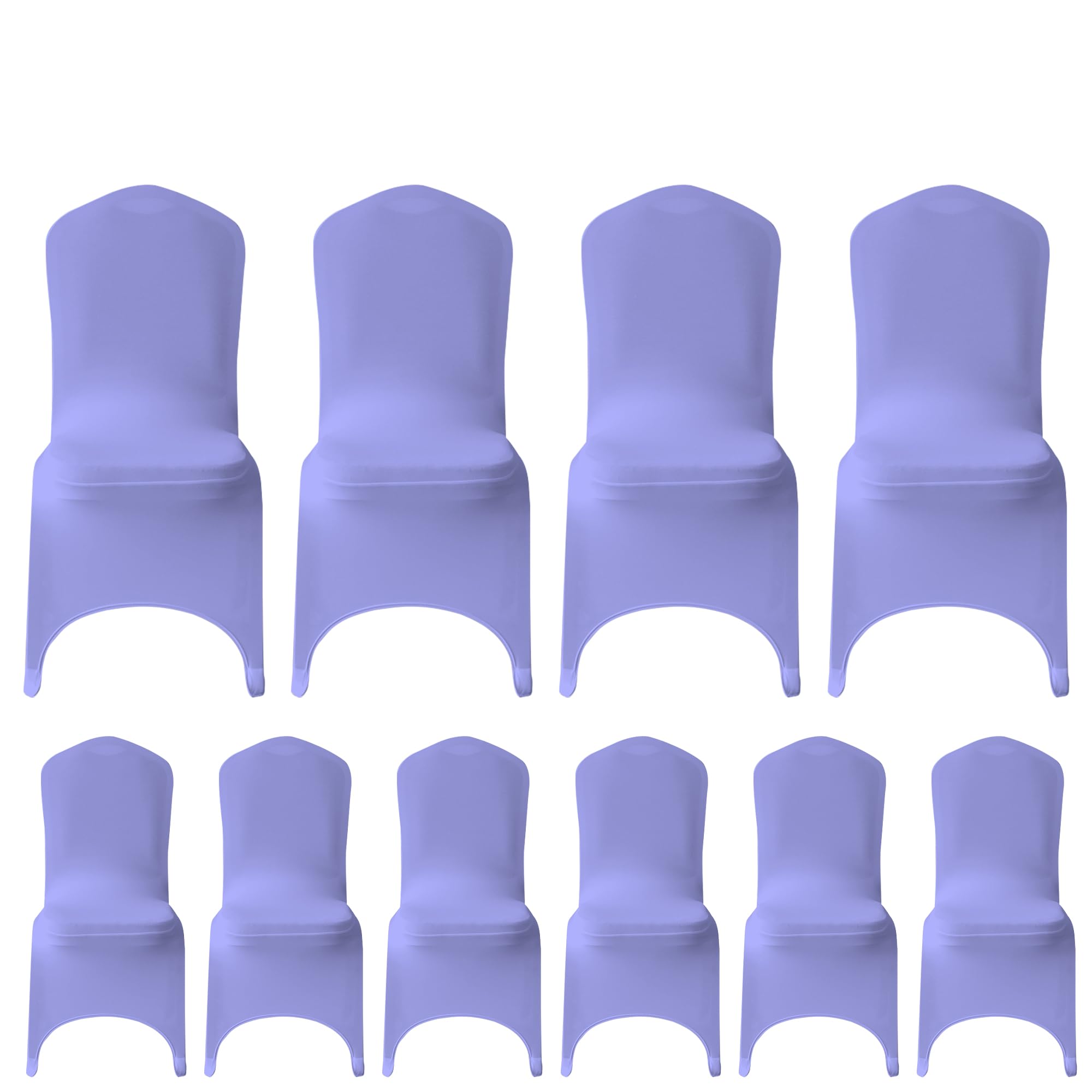 WedDecor Spandex Chair Cover Stretch Fabric Removable Washable Protective Chair Slipcovers For Weddings Banquets Ceremony Hotel Dining Parties Decor, Lavender, 10pcs โ image 1