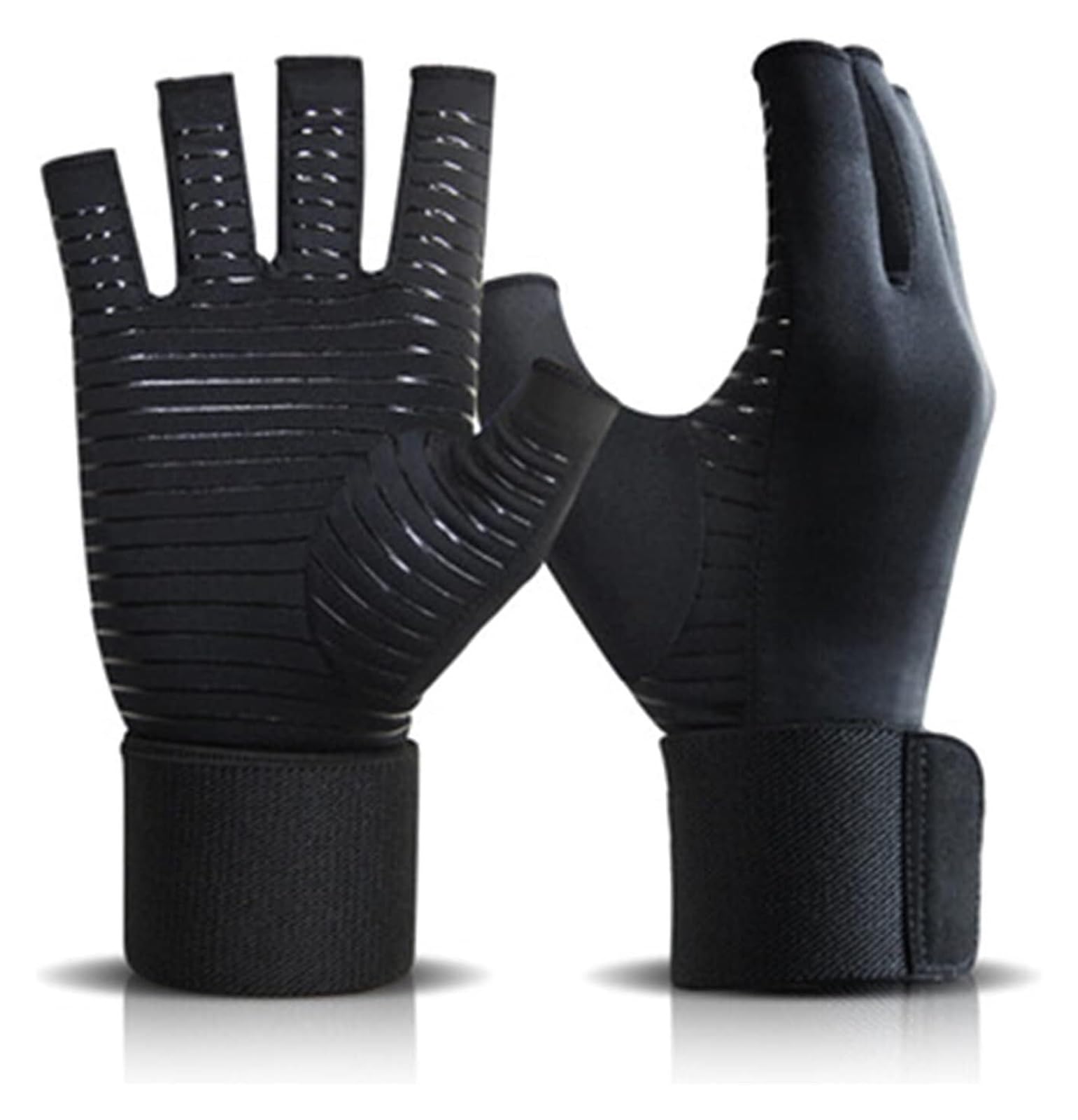 Guanti da guida senza dita, Guanti sportivi, Guanti mezze dita, Guanti da palestra for donne e uomini Guanti da allenamento for bodybuilding Protezione mezze dita Guanti for sollevamento pesi traspira