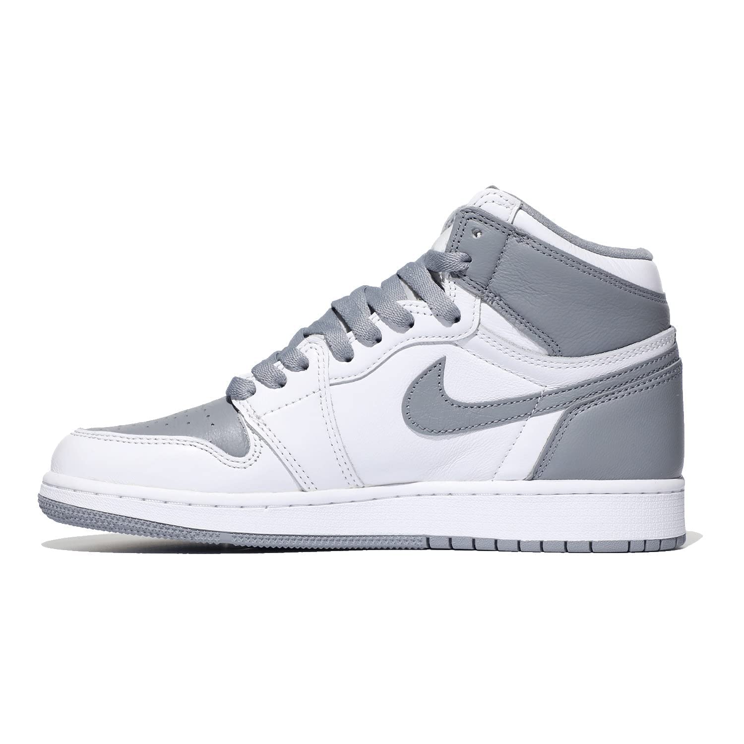 Jordan Boy's Air 1 Retro High OG (Big Kid) Stealth/White 4.5 Big Kid M