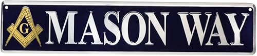 Mason manera lata de metal placa de calle masónico regalo