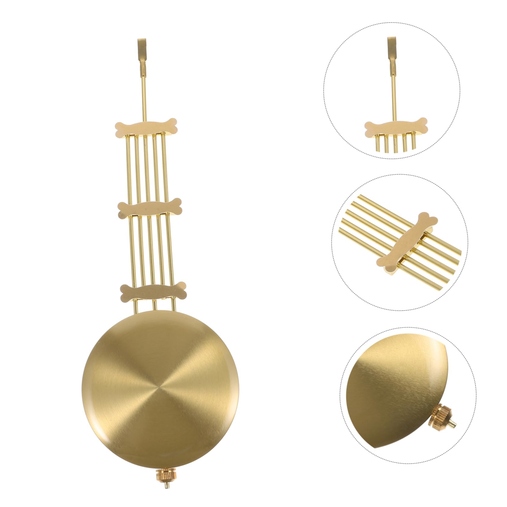 Operitacx 3 Pièces Accessoires de Pendule Partie Remplacement Corloge de pièces de Rechange Rustique Horloge Murale à Pendule pièces d'horloge à Alliage d'aluminium Doré
