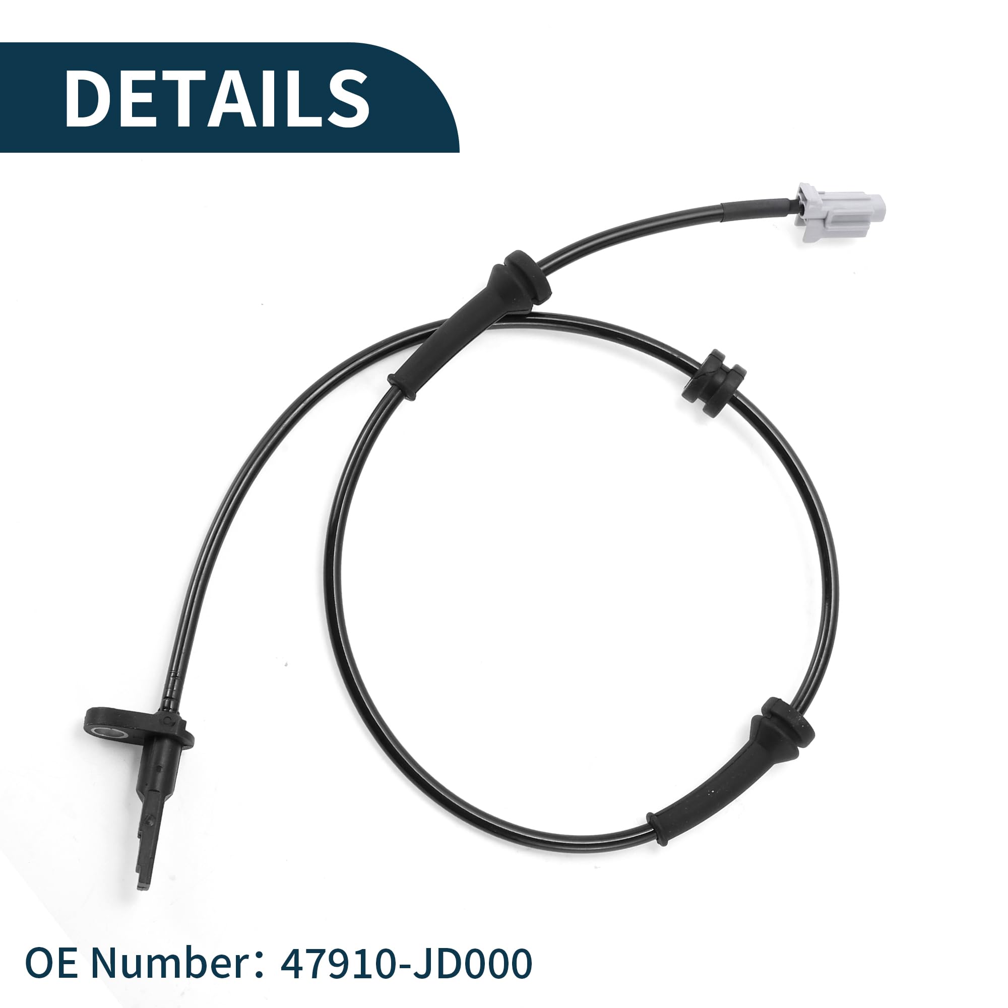 Capteur De Vitesse De Roue Abs Pour Nissan Qashqai 07-13 1pc | Avant Gauche Ou Avant Droit, Plastique, Métal, Caoutchouc, No.OE 47910-Jd000, Surveillance Vitesse Roue, Anti-Dérapage