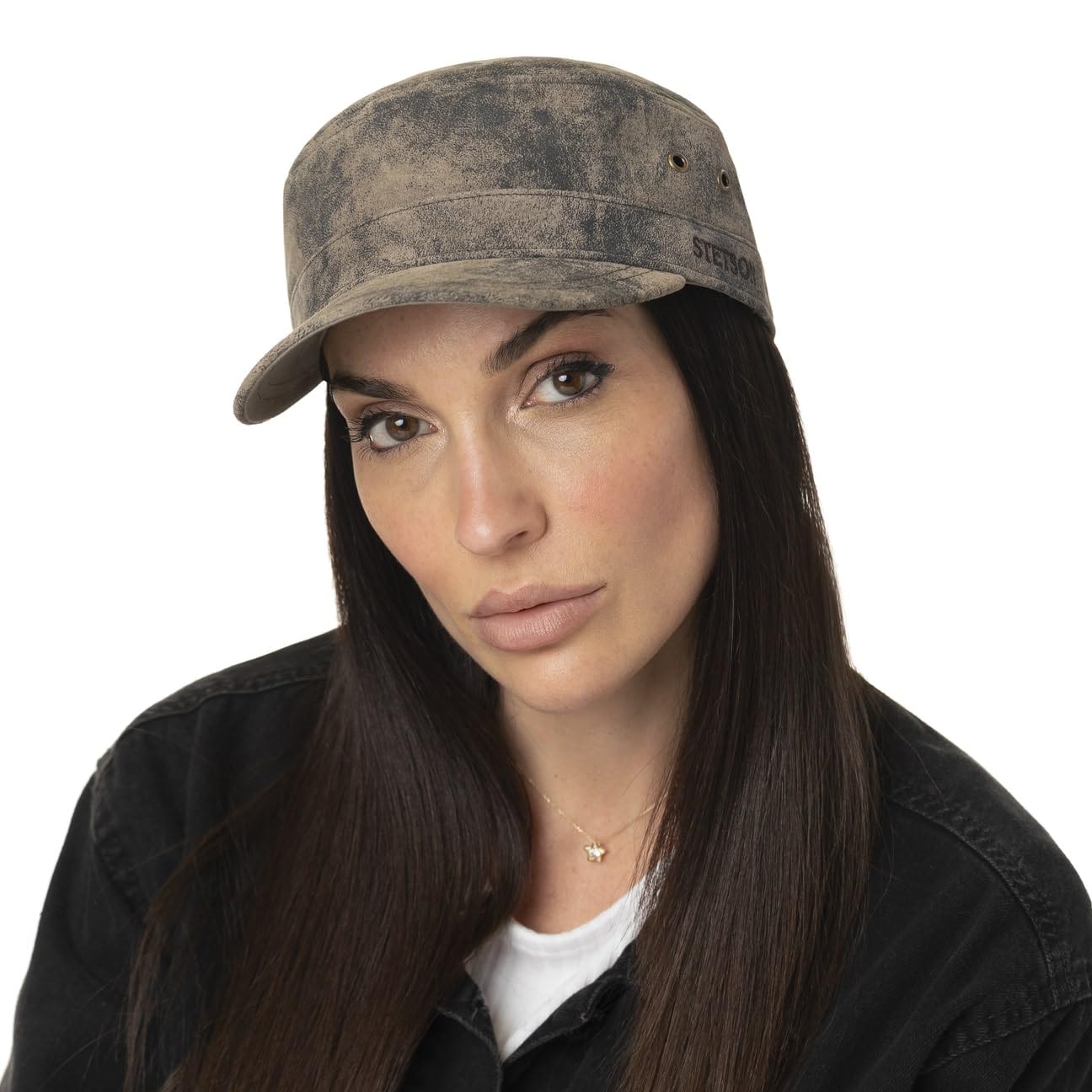 Stetson Raymore Pigskin Army Cap Military Urban Cap Leder Herren Damen Frühjahr Sommer