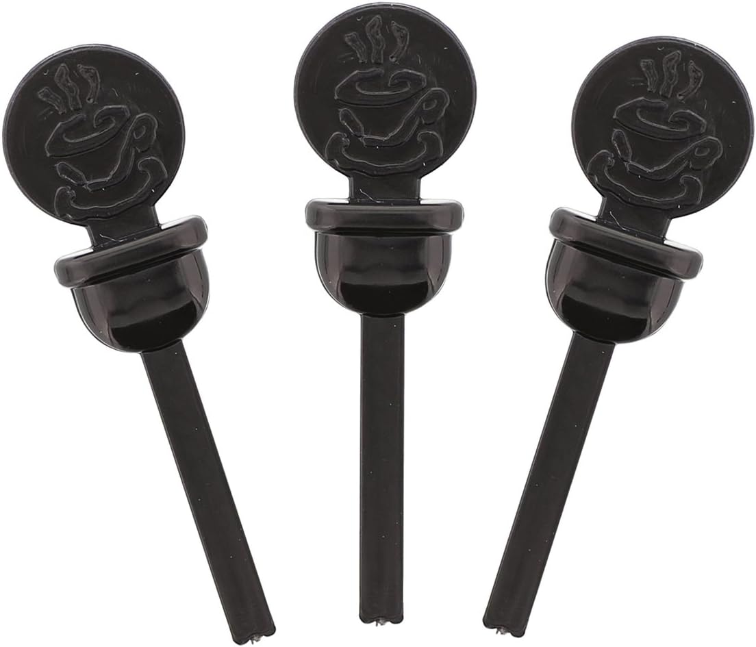 StixToGo Black Circle Beverage Plug for Disposable Lids, Package of 400