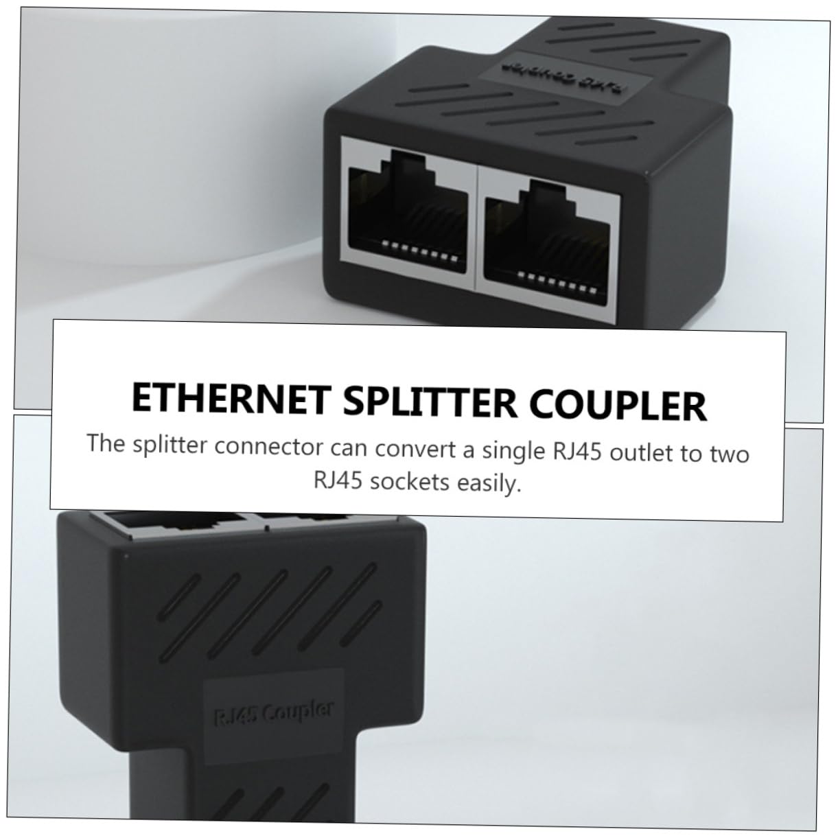 TINEASUR 10pcs Ethernet Splitter Socket Adapter to Port Network Connector Coupler for Easy for Use