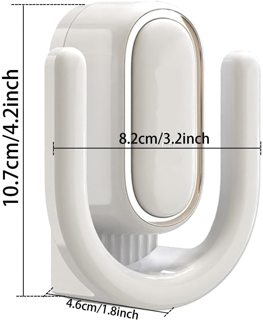 Wall Shoe Rack 10Pcs White Wall Mounted Shoes Storage Rack with Sticky Hanging Strips for Bathroom Living Room Store Slippers