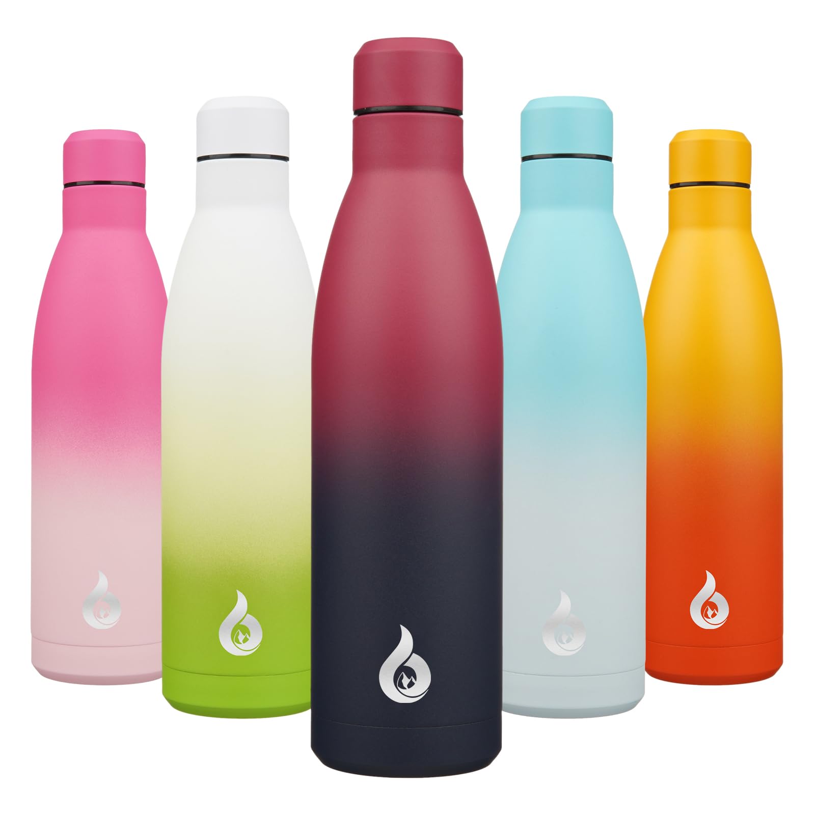 BJPKPK 25oz Insulated Stainless Steel Water Bottles Reusable Metal Travel Sports Cups Water Bottle Keep Cold and Hot,Charming Black Red โ image 1