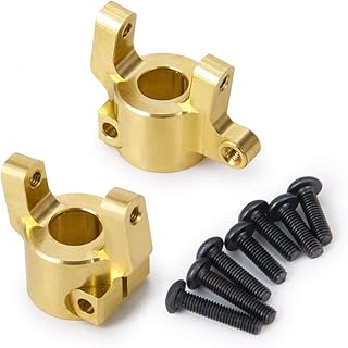 Que-T 2pcs Front C-Hub Carrier Brass Counterweight for 1/10 RC Axial SCX10II 90046