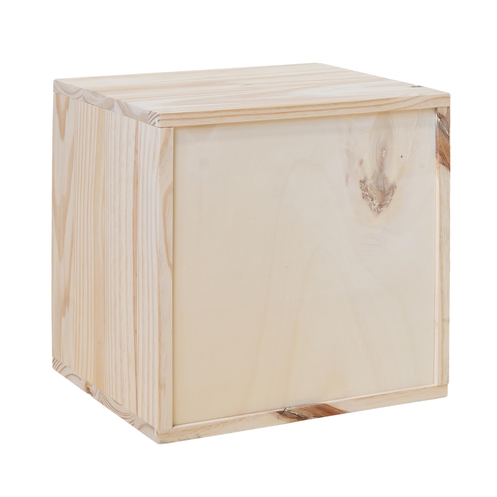 Regalwürfel "Modulable" | Kiefer Massiv | Verschiedene Ausführungen | Würfelmodul aus Vollholz | Korpus Kiefernholz | Holzmöbel | Organisation (Modul 2)