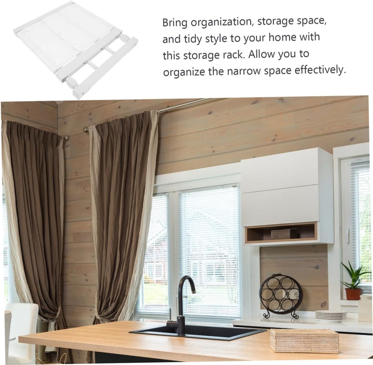 Ciieeo 1 Set Expandable Tension Shelf Closet Storage Rack for Shoes Bags Sundries Space Saving Floating Shelf for Wardrobe Bathroom Kitchen More Versatile Design
