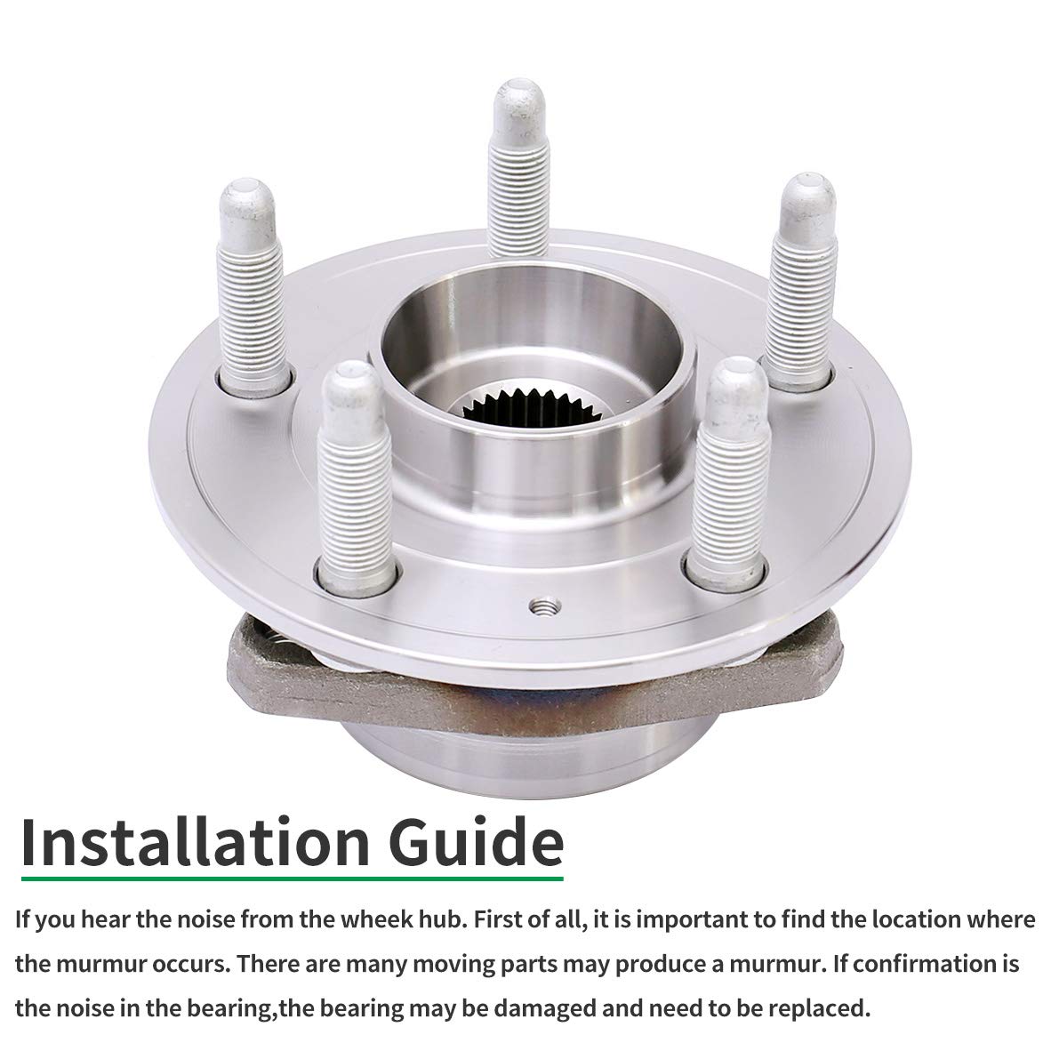 HICKS 513288 Front Wheel Bearing Hub Assembly fit for 14-17 Chevy Impala, 13-16 Chevy Malibu, 10-17 Chevy Equinox, 10-17 GMC Terrain, Set of 2