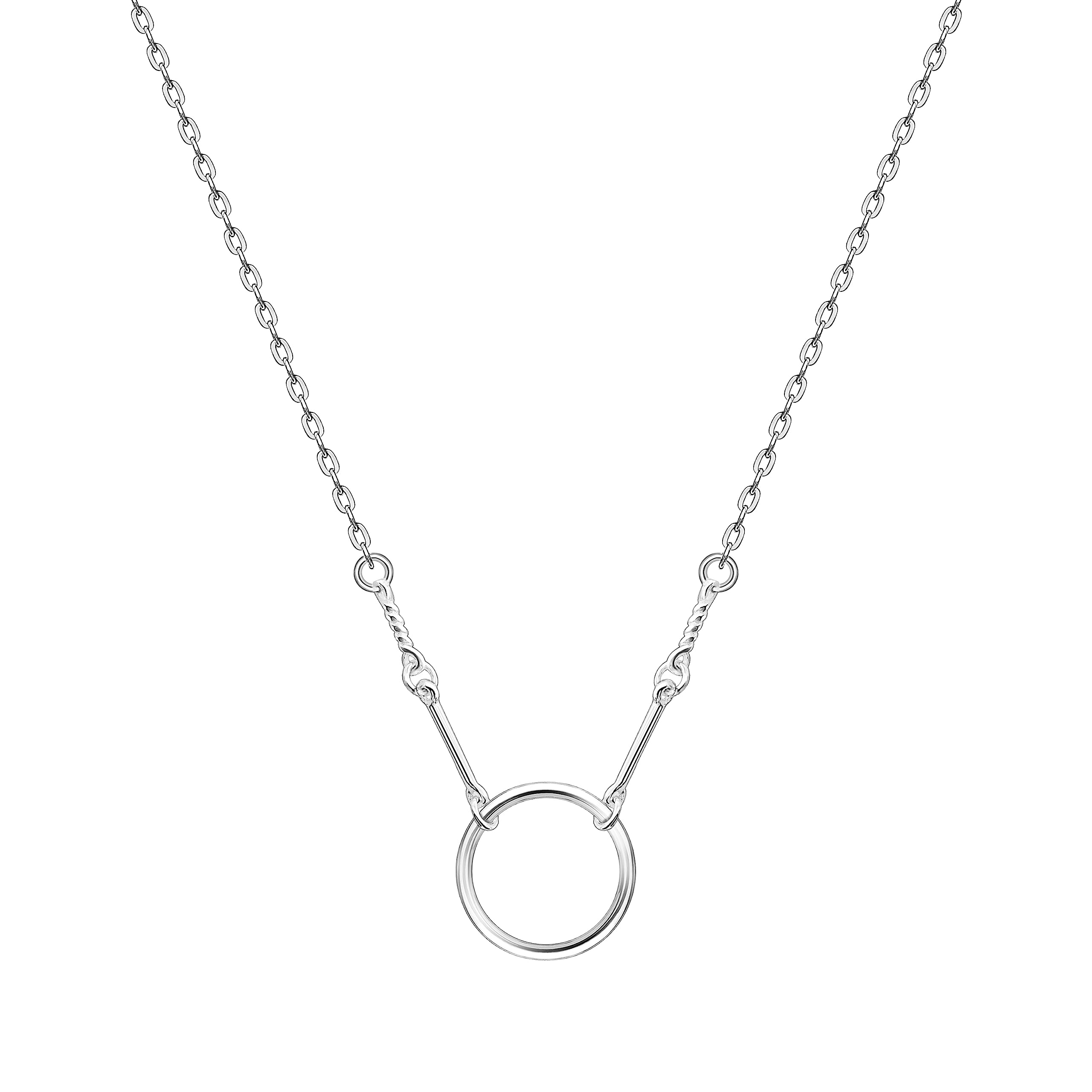 925 Silver Adjustable Necklace Circle Minimalist Enamel Tiny Heart Cactus Triangle Pendant Dainty Choker for Women