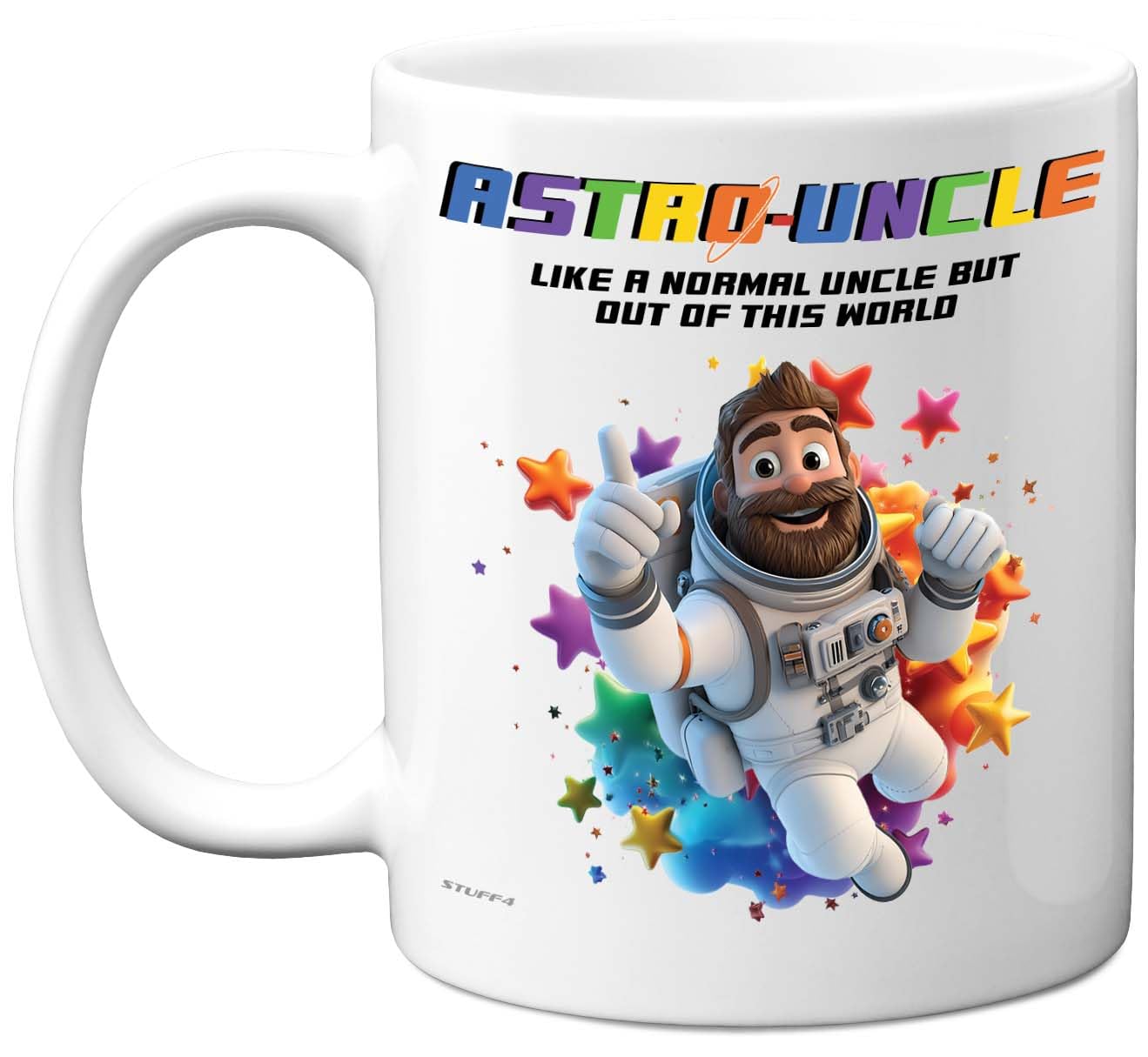 Stuff4 Novelty Gifts - Astro-Uncle Mug - Happy Birthday Gifts for Uncle from Nephew Niece, Astronaut Father's Day Presents, 11oz Ceramic Dishwasher Safe Premium Mugs