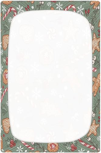 Miniatura 3 de Kigai Fitted Crib Sheet for Boys & Girls Christmas Gingerbread Soft Breathable Unisex Baby Sheets for Standard Crib and Toddler Mattresses 39 x 27 in