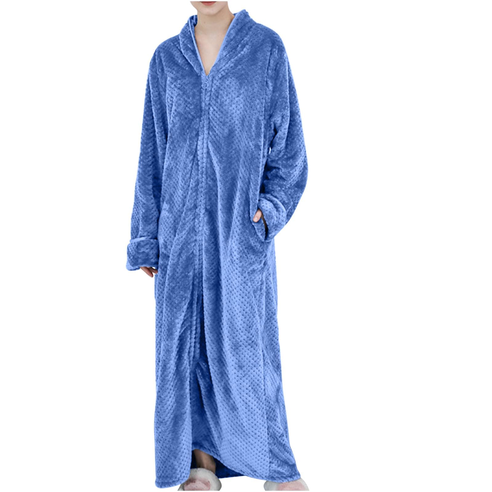 Vestaglia Lunga Donna in Pile con Cintura, Accappatoio da Donna in Morbido Pile, Spugna Pigiama Flanella Invernale per Casa Spa Hotel