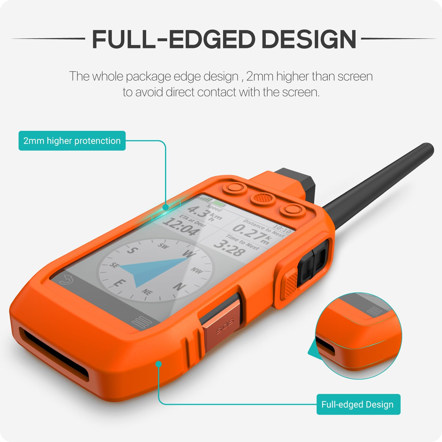 TUSITA Silicone Protective Case Compatible with Garmin Alpha 200 200i 300 300i - GPS System Accessories