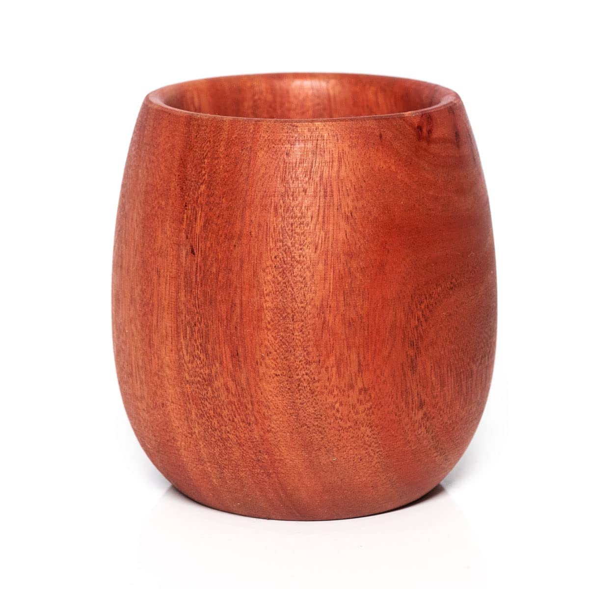 Rainforest Bowls Rounded Beech Wood Cup - Handmade Wooden Drinking Cup - Made by Master Artisans from Vietnam - Eco-Friendly Gift for Rustic Kitchens and Hiking/Camping/Outdoor Enthusiasts