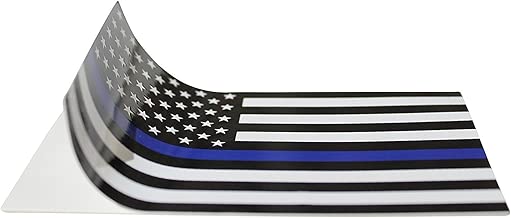 Thin Blue Line (2 Pack) Reflective ! Blue Lives Flag Decals Sticker 3x5 Blue Lives Matter Flag - coolthings.us