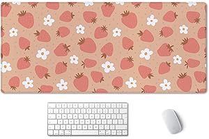 SSOIU Strawberry Daisy Large Gaming Mouse Pad
