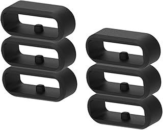 6-Pack Fastener Rings Compatible with Fitbit Versa 4/Versa 3/Versa 2/Versa/Sense/Sense 2/Versa Lite/Versa SE Band Keeper, Silicone Replacement Watch Band Loop/Holder/Retainer for Fitbit Versa&Magic Band