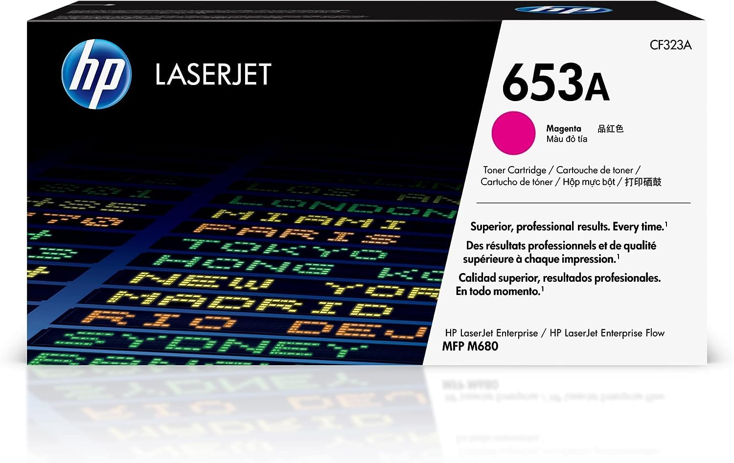HPHP CF323A 653A Original LaserJet Toner Cartridge, Magenta, Single Pack