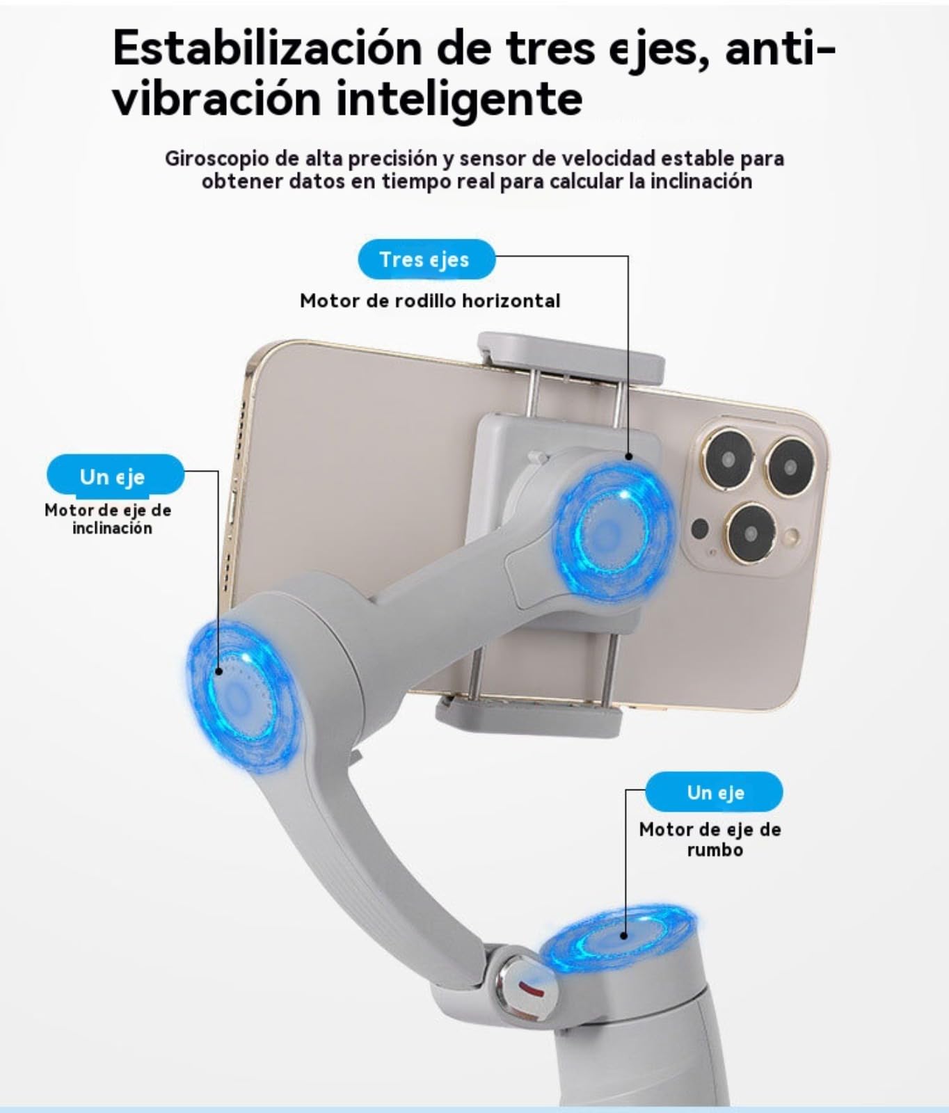 Gimbal para teléfono móvil, estabilizador de teléfono móvil, logra Resultados Profesionales con los Modelos de teléfono móvil M01 con cardán antivibración