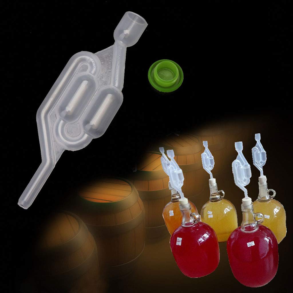 5 Pcs S Shape Twin Bubble High Transparency Fermentation Bubbler For Wine Making And Beer Making