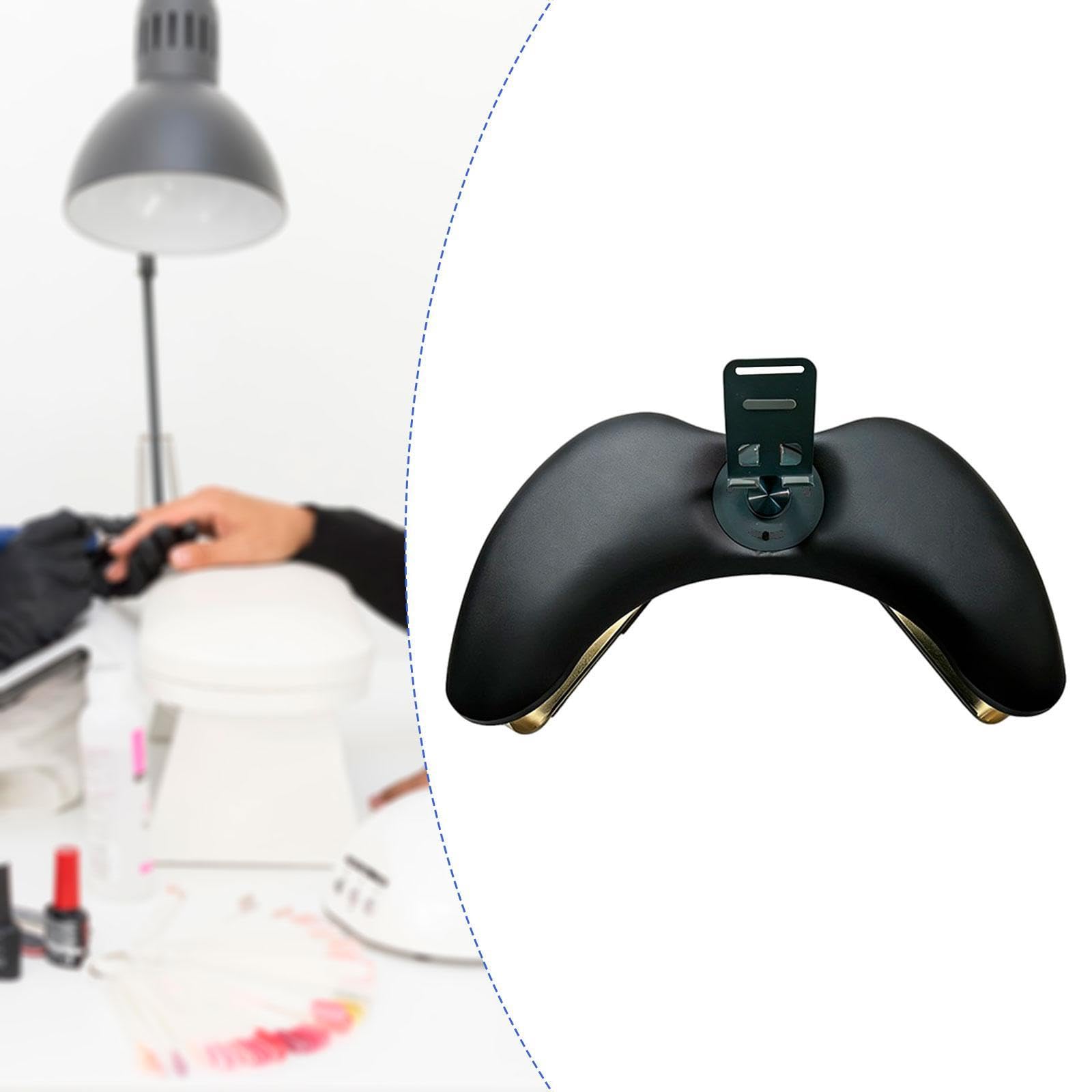 perfk Cuscino poggiamani per manicure supporto per telefono, gambe in metallo per unghie in acrilico fai casa, Nero