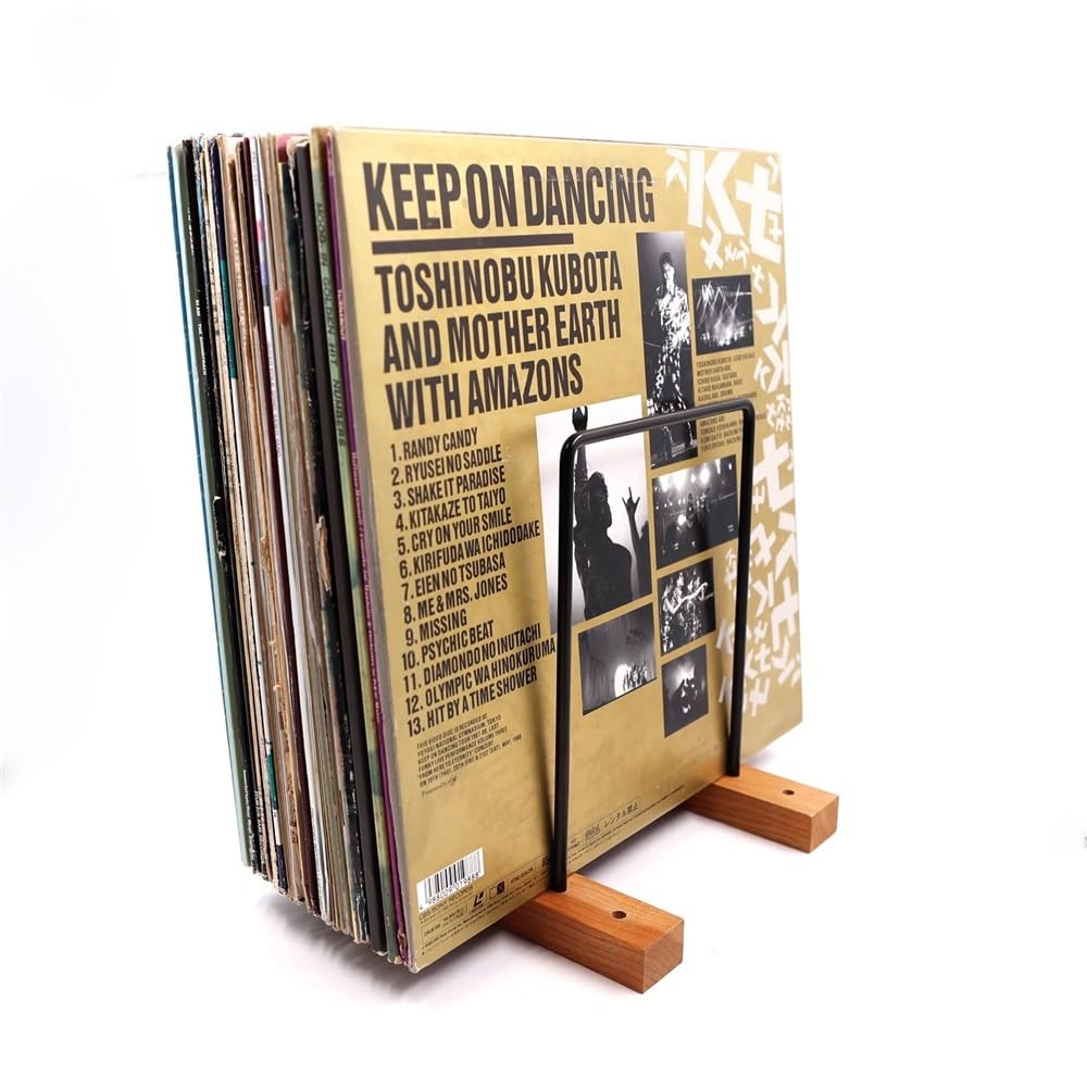 Scaffale per CD, supporto per LP in legno, supporto da tavolo per dischi in vinile e CD, organizer decorativo per la casa e scaffale per dischi e oggetti da collezione