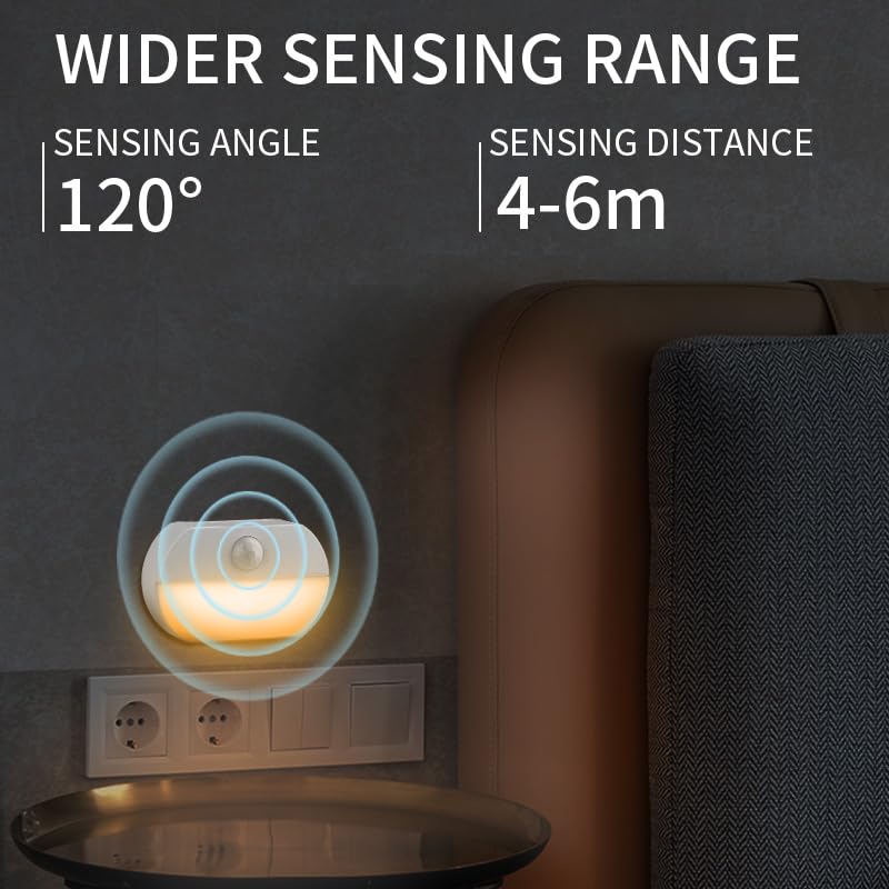 Image of 6 Pack Motion Sensor Light Indoor, Closet Light Without Wiring, Cordless Battery-Powered LED Night Light, Stick-Anywhere Wall Lights for Stairs, Hallway, Bathroom, Bedroom, Wardrobe