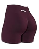 Influence Workout Shorts for Women,2.5 3.5 4.5 5.5 6.5 No Roll Up Squat Proof Scrunch Seamless Compression Gym Short