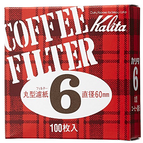 カリタ Kalita コーヒーフィルター モカエキスプレス用 #6 丸形濾紙 60mm 100枚入り #21007