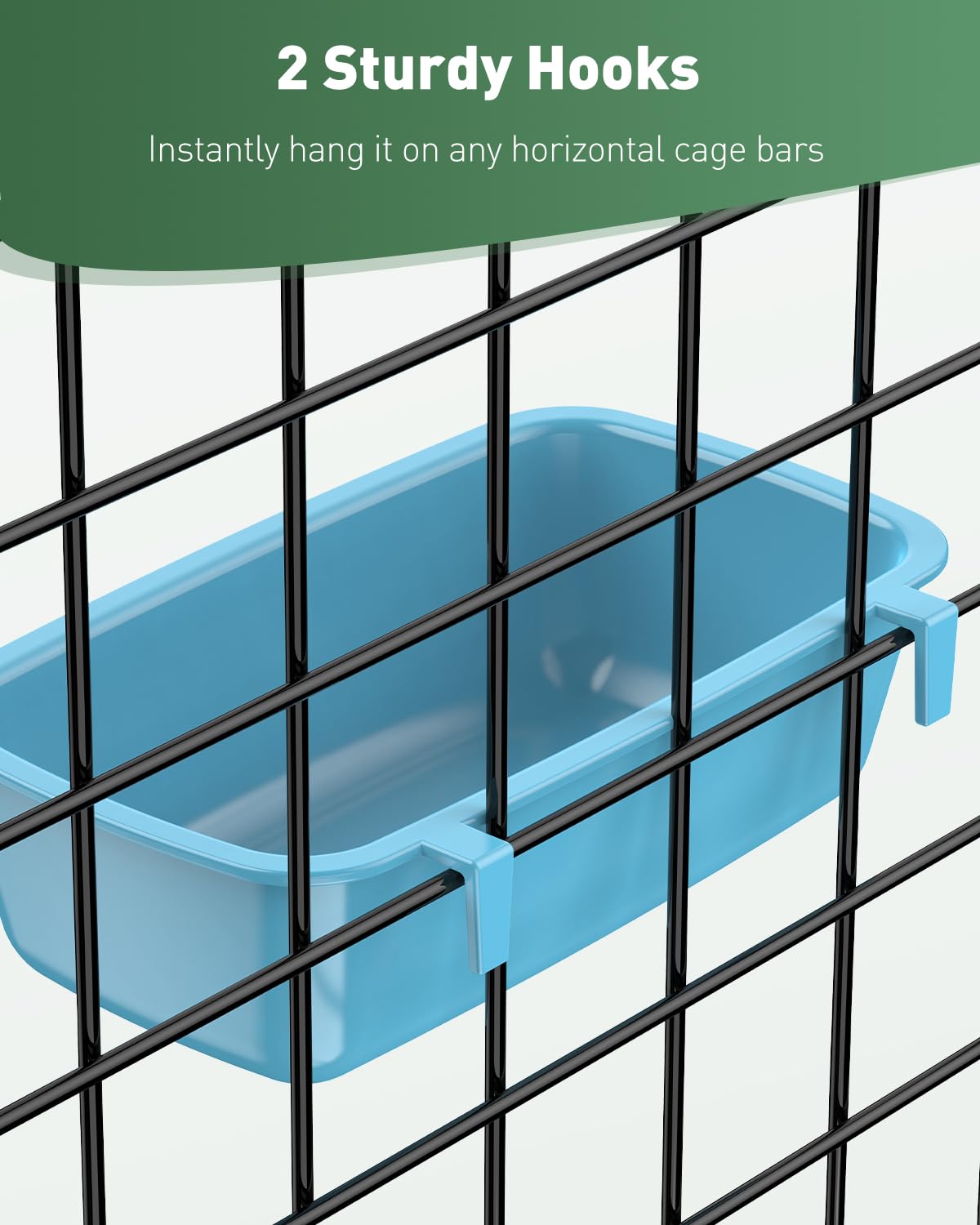 Pawfly Hanging Feeder, Food and Water Container, 6 Pcs Plastic Keepers for Cages Rabbit, Feeding Dishes Coop Cups for Parrots Hamsters Guinea Pigs & Other Small Pets