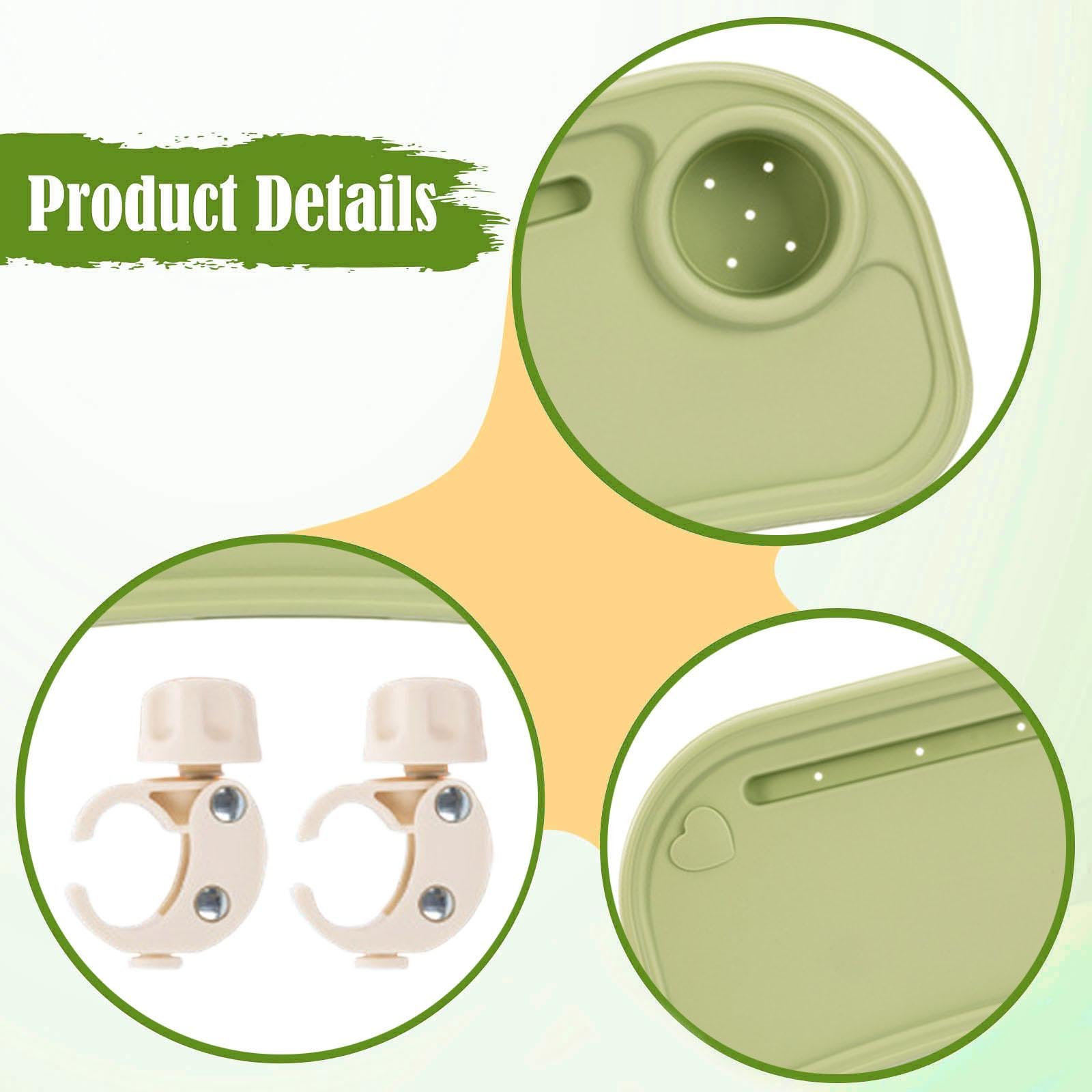 Colcolo Plateau Repas Universel pour Poussette, Porte-gobelet, Accessoire Facile à Installer, Compatible avec la Plupart des poussettes.