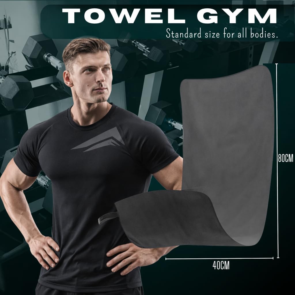 Workout Towels for Gym Pack 7 - Sweat Microfiber Fast Drying Towel Gym Sweat Towel with Hook Compact Absorbent Exercise Towel for Men and Women