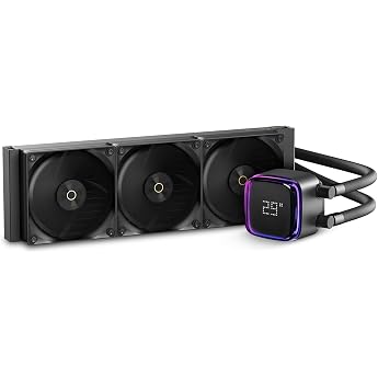 Ocypus Iota L36 BK 360 mm AIO Water Cooling CPU Cooler with Temp Display | Floating ARGB Pump, 300 W TDP, FDB Silent PC Fan, 
