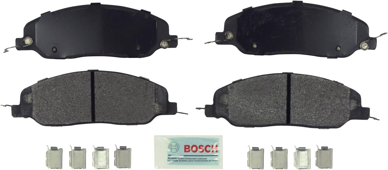 BOSCH BE1081H Blue Ceramic Disc Brake Pad Set With Hardware - Compatible With Select Avanti; Ford Mustang; FRONT