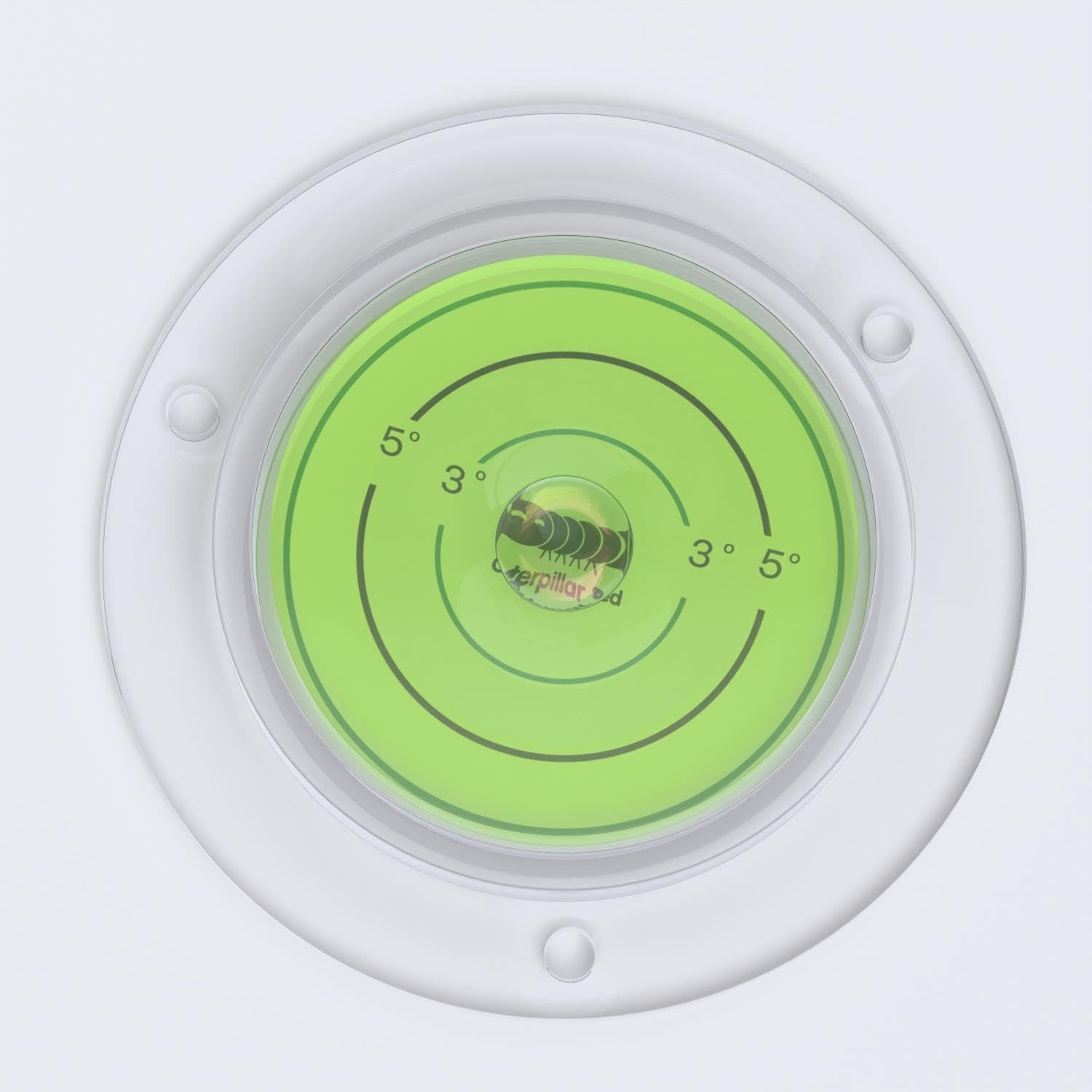 Livella a bolla circolare acrilica 100 mm, grande flangiata, graduata, bullseye