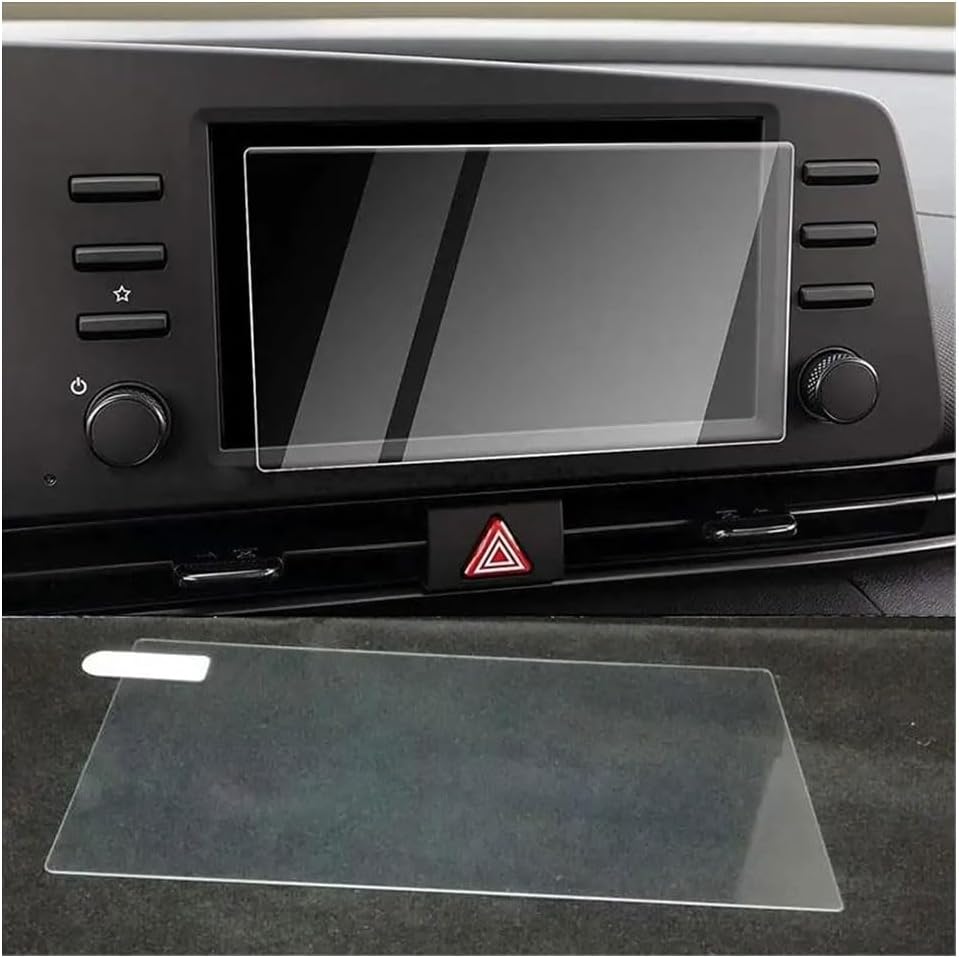 Car Screen Protector for Hyundai Elantra 2021, Car Radio Stereo Tempered Glass GPS Foils High Definition Protective Film No Glare Fingerprints Scratch