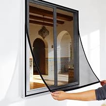 Custom Size Pre-Sewn Magnetic Window Screen, Fully Edge Wrapped, No DIY Fiberglass Mesh, Easy Install, No Drilling for Sliding/Swing, Fits Wood/Iron/PVC Frames Height 30.01"40"